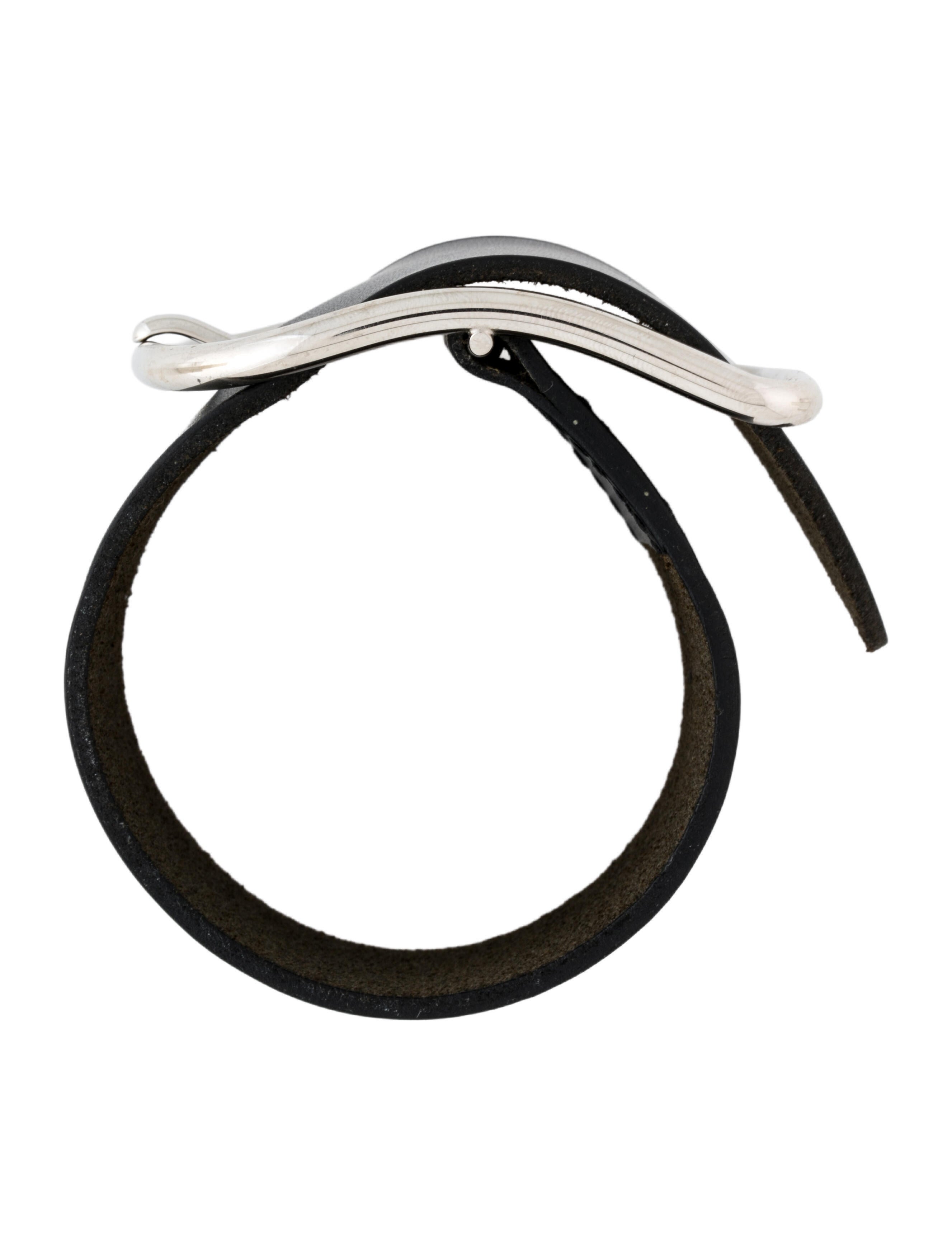 Hermès Leather Wide Etriviere 2 Wrap Bracelet